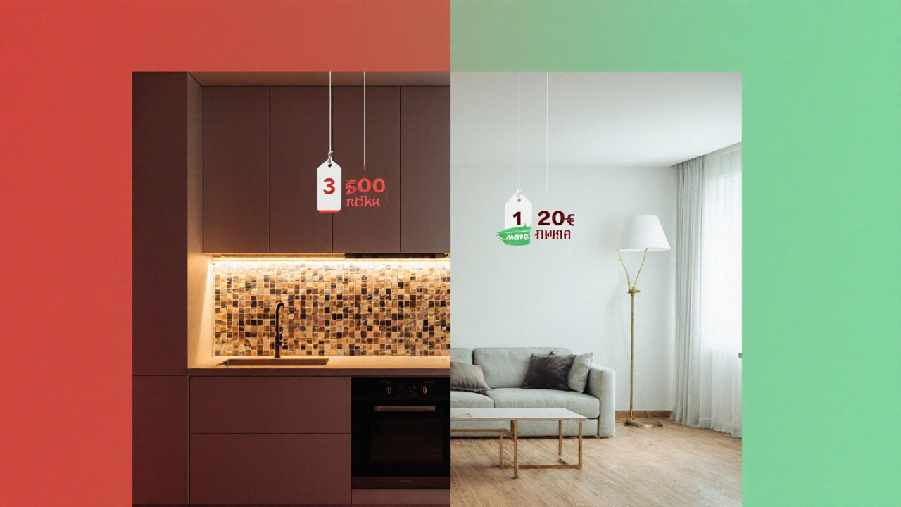 Сравнение бюджетных и дорогих материалов для ремонта: китайская плитка и ламинат против итальянских аналогов.