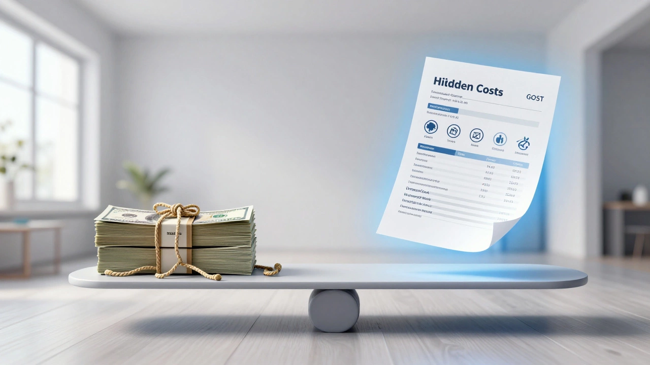 Весы балансируют скрытые расходы и прозрачную смету с нормами и ценами.