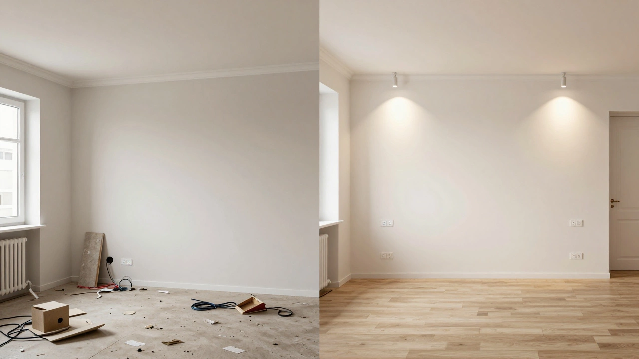 Сравнение хаотичного ремонта и идеально спланированного интерьера квартиры в Владивостоке.