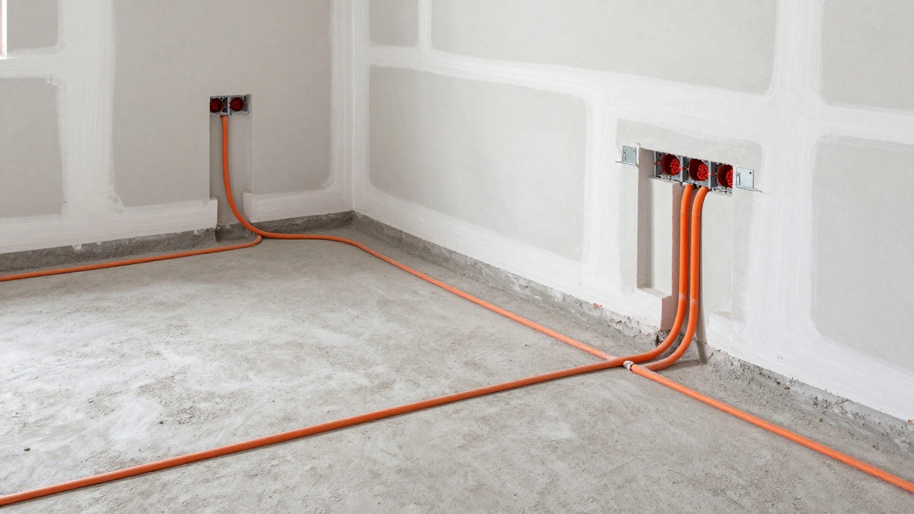 Черновые работы в квартире: стяжка пола, штукатурка по маякам и электропроводка