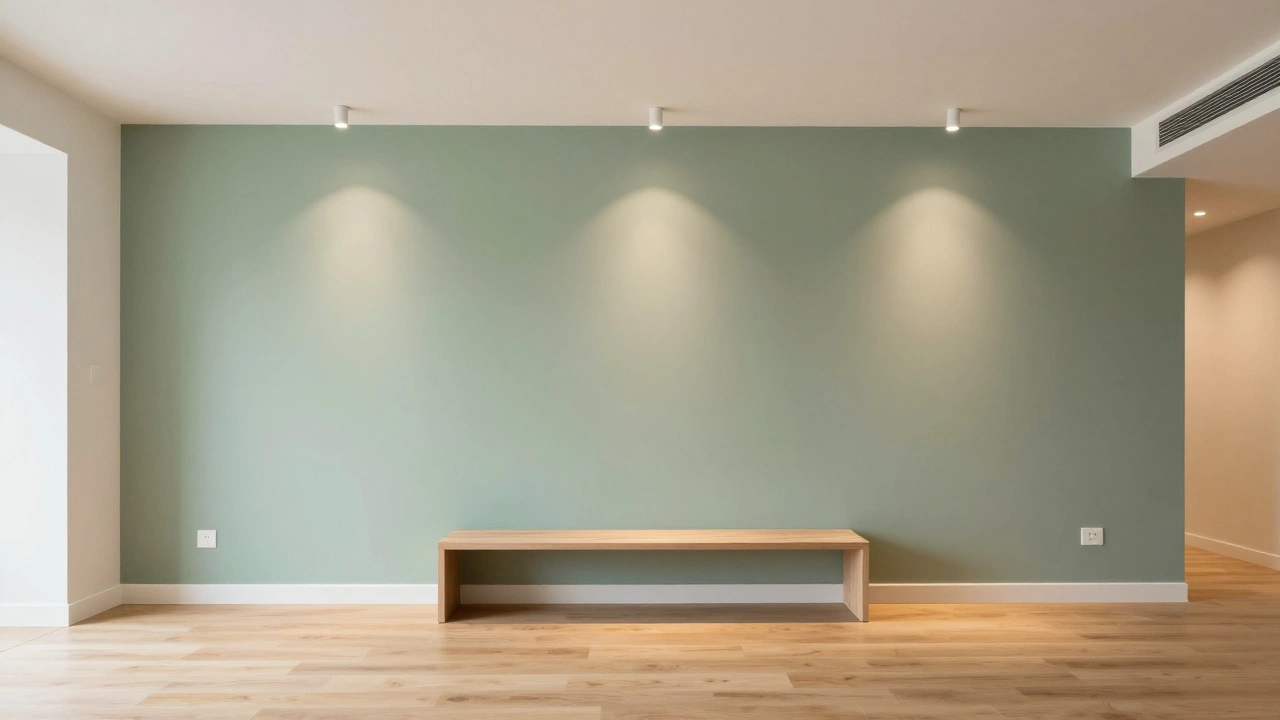 Готовый интерьер квартиры после чистовой отделки с покраской стен и укладкой ламината