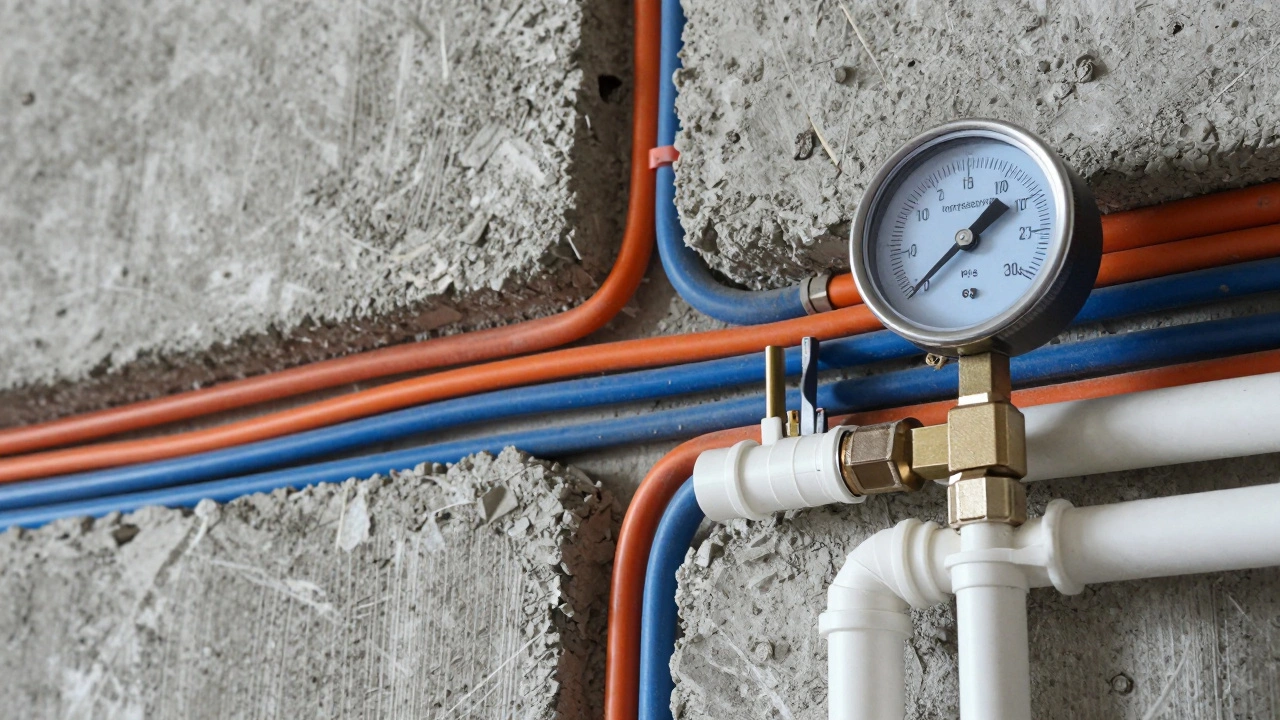 Разводка электропроводки и сантехнических труб в бетонных стенах